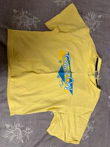Yellow "Game On!" Graphic Tee