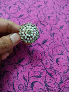Totally New Beautiful Stone And Pearl Studded Ring