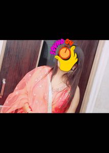 Coral And Gold Indian Salwar Kameez