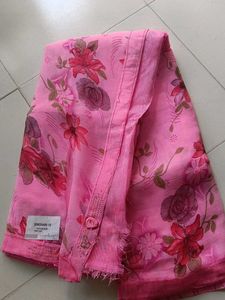 🆕 Flower 🌺 Saree With Blouse Peace