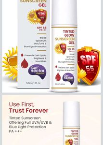 Get Nectar Tinted Glow Sunscreen Gel SPF 55