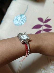 Sparkling Square Face Bangle Watch