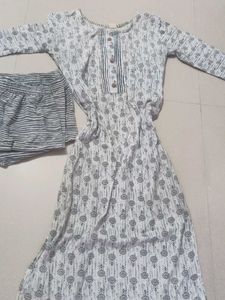Printed Kurta with Palazzo Pants Set