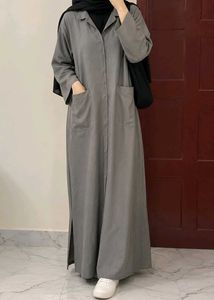 Modest Grey Abaya Dress