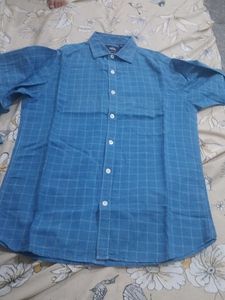 Men's Blue Checked Casual Shirt