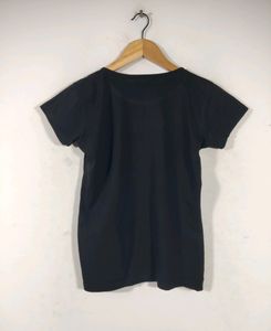 Be Awara Black Printed T-shirt (Women's)