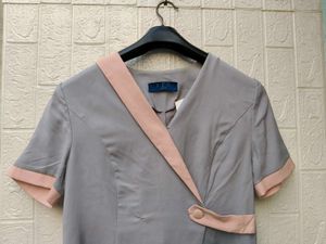New with tag Stylish Grey &amp; Pink Asymmetrical Top