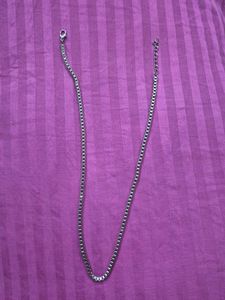 Silver Box Chain Necklace