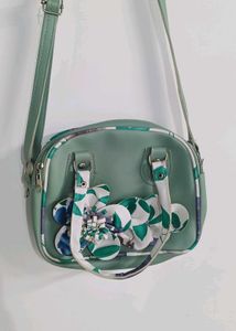 Cute Green Floral sling Bag