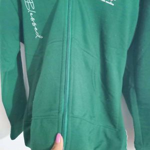 Green Embroidered Hoodie