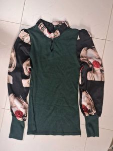 UNIQUE Printed Sleeve Top