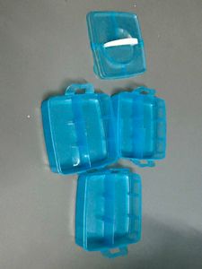 Blue Stackable Storage Container with Handle