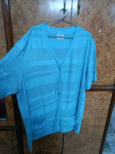 Blue Knitted Top