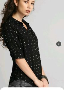 Roadster Black Printed Shirt