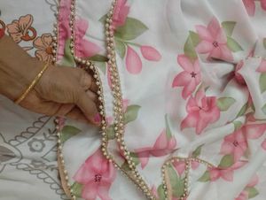 Beautiful Floral Saree with bollywood stylish blou