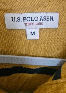 Striped USPA Polo Shirt