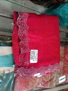 Stunning Embellished Red Saree