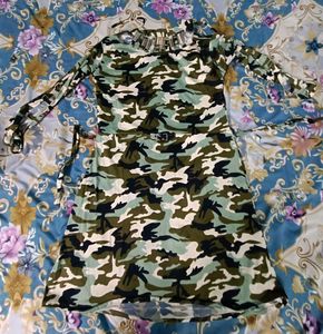 Stylish Camouflage Print Dress