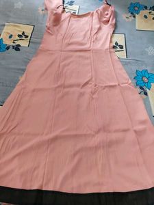 Elegant Pink Kurta with Embroidered Neckline