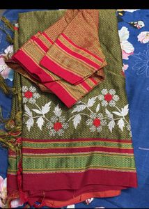 Vibrant Silk Saree with Blouse