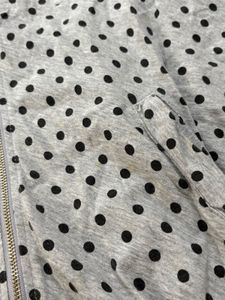 y2k Polka Dot Zip-Up Hoodie