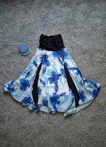 Flowy Blue Beach Skirt
