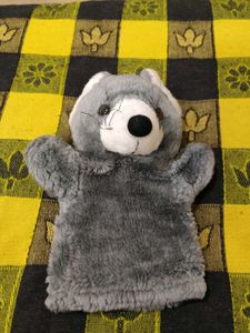 Cute Grey Raccoon Hand Puppet
