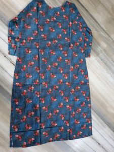 Blue Color Heavy Muslin Kurti