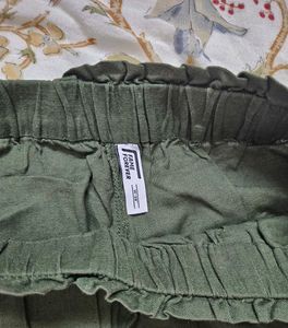 Stylish Green Paperbag Shorts