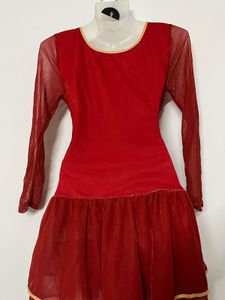 glitter Stunning Red Velour mini Dress