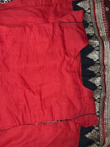 Elegant Red Embroidered Kurta