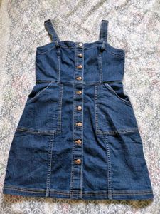 Denim Button-Up Mini Dress