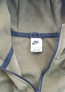 Olive Green Zip-Up Hoodie Jacket