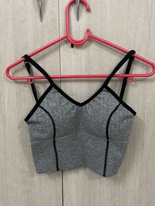 Grey Cropped Bra