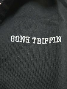 Black "Gone Trippin'" Polo T-Shirt