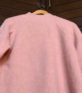 Women Pink Button-Detail Knit Sweater