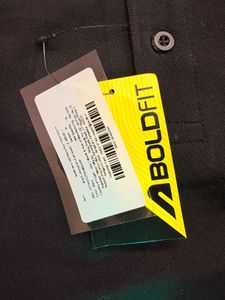 Men's Black Polo T-Shirt with White Trim