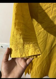 Mustard Straight Fit Kurta
