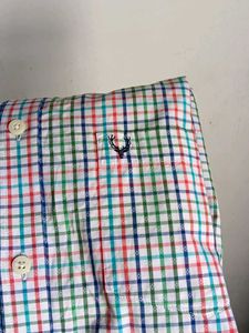 Allen Solly Plaid Button-Up Shirt