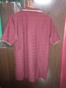 Maroon/Burgundy Cut &amp; Fit Polo T-Shirt | Men’s |