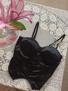 Satin Corset Bustier Top