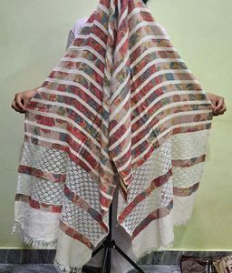 Chic Striped Floral shawl