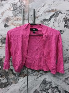Mossimo 🎽Pink Knit Cropped Cardigan