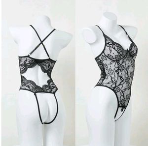 Elegant Black Lace Bodysuit