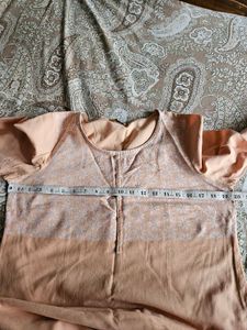Peach Floral cotton Kurta