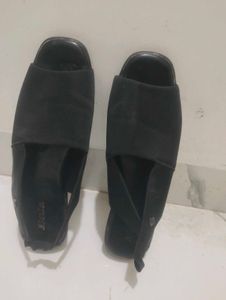 Bata Stylish Black Slingback Sandals