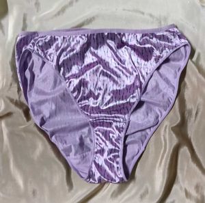 Satin Briefs with Striped Print