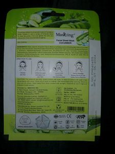 3️⃣Masking Aloevera,cucumber&amp;greentea Facial Sheet
