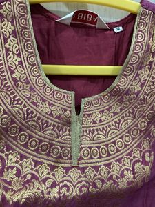 BIBA Brand ** Silk Elegant Onion Colour Kurta