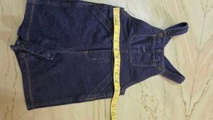 carter's cute Denim Bear dungaree romper